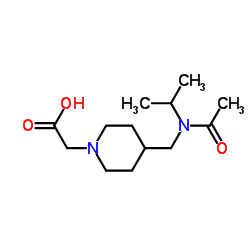 (4-{[Acetyl(isopropyl)amino]methyl}-1-piperidinyl)acetic acid结构式