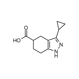 3-Cyclopropyl-4,5,6,7-tetrahydro-1H-indazole-5-carboxylic acid structure