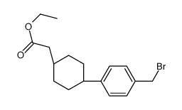 Cyclohexaneacetic acid, 4-[4-(bromomethyl)phenyl]-, ethyl ester, trans- picture