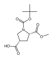 (3S,5S)-1-(tert-butoxycarbonyl)-5-(methoxycarbonyl)pyrrolidine-3-carboxylic acid picture