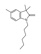 1-hexyl-3,3,5-trimethyl-2-methylideneindole结构式