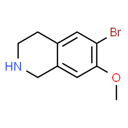 6-溴-7-甲氧基-1,2,3,4-四氢异喹啉结构式