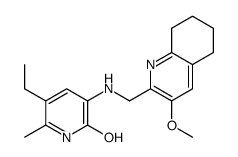 5-ethyl-3-[(3-methoxy-5,6,7,8-tetrahydroquinolin-2-yl)methylamino]-6-methyl-1H-pyridin-2-one结构式