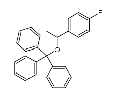 ((1-(4-fluorophenyl)ethoxy)methanetriyl)tribenzene Structure
