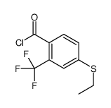 4-ethylsulfanyl-2-(trifluoromethyl)benzoyl chloride结构式