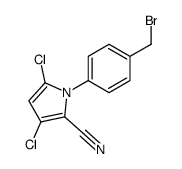 1-[4-(bromomethyl)phenyl]-3,5-dichloropyrrole-2-carbonitrile结构式