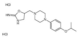 5-[[4-(4-propan-2-yloxyphenyl)piperazin-1-yl]methyl]-4,5-dihydro-1,3-o xazol-2-amine dihydrochloride structure