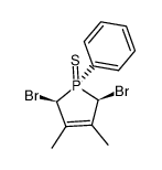 (1s,2R,5S)-2,5-dibromo-3,4-dimethyl-1-phenyl-2,5-dihydrophosphole 1-sulfide结构式