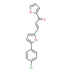 (E)-3-(5-(4-chlorophenyl)furan-2-yl)-1-(furan-2-yl)prop-2-en-1-one structure