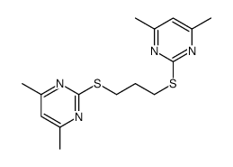 2-[3-(4,6-dimethylpyrimidin-2-yl)sulfanylpropylsulfanyl]-4,6-dimethylpyrimidine Structure