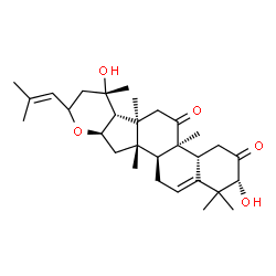 (9β,10α)-16α,23-Epoxy-3β,20-dihydroxy-9-methyl-19-norlanosta-5,24-diene-2,11-dione结构式