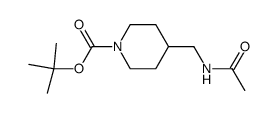 4-(acetylamino-methyl)-piperidine-1-carboxylic acid tert-butyl ester Structure