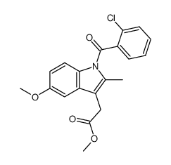[1-(2-chloro-benzoyl)-5-methoxy-2-methyl-indol-3-yl]-acetic acid methyl ester Structure