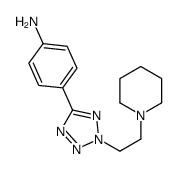 4-[2-(2-piperidin-1-ylethyl)tetrazol-5-yl]aniline结构式