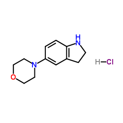 5-(4-Morpholinyl)indoline hydrochloride (1:1) Structure