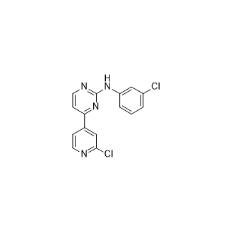 N-(3-chlorophenyl)-4-(2-chloropyridin-4-yl)pyrimidin-2-amine Structure