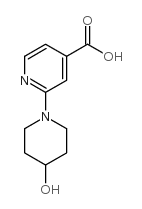 2-(4-Hydroxy-1-piperidinyl)isonicotinic acid结构式