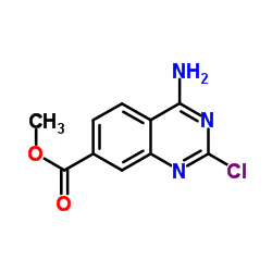 Methyl 4-amino-2-chloro-7-quinazolinecarboxylate Structure