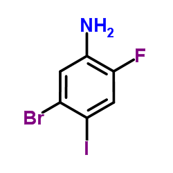 5-Bromo-2-fluoro-4-iodoaniline Structure
