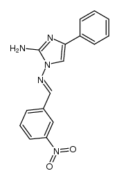 2-amino-1-(3-nitrobenzylidene)-4-phenylimidazole结构式