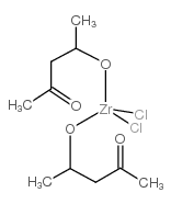 zirconium dichloride bis(pentanedionate) Structure