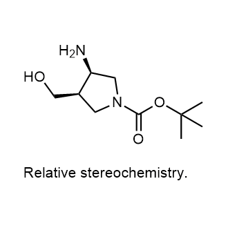 rel-tert-Butyl (3R,4R)-3-amino-4-(hydroxymethyl)pyrrolidine-1-carboxylate Structure