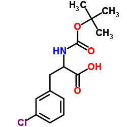 2-((tert-butoxycarbonyl)amino)-3-(3-chlorophenyl)propanoic acid Structure