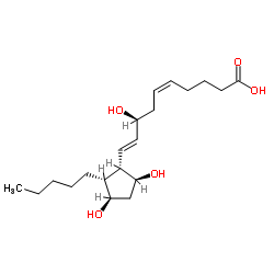 (5Z,8S,9E)-10-[(1S,2R,3R,5S)-3,5-Dihydroxy-2-pentylcyclopentyl]-8-hydroxy-5,9-decadienoic acid结构式