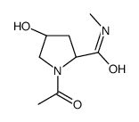 (2S,4R)-1-acetyl-4-hydroxy-N-methylpyrrolidine-2-carboxamide结构式