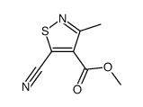 5-cyano-4-methoxycarbonyl-3-methyl-isothiazole结构式