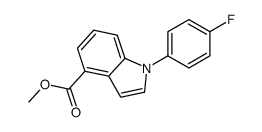 methyl 1-(4-fluorophenyl)indole-4-carboxylate结构式