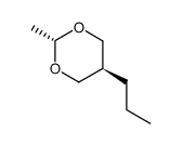 2α-Methyl-5β-propyl-1,3-dioxane结构式