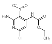 Carbamic acid,(2-amino-6-chloro-3-nitro-4-pyridinyl)-, ethyl ester (9CI) Structure