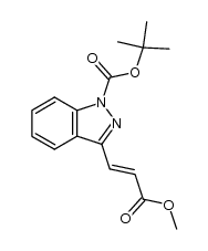tert-butyl 3-[(1E)-3-ethoxy-3-oxoprop-1-en-1-yl]-1H-indazole-1-carboxylate Structure