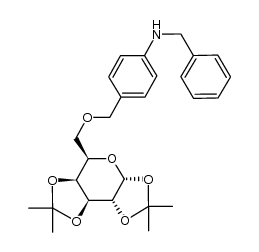 6-O-(4-(N-benzylamino)benzyl)-1,2:3,4-di-O-isopropylidene-α-D-galactopyranoside Structure