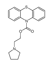 2-(1-pyrrolidinyl)ethyl carbamate phenothiazine Structure