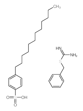 benzylsulfanylmethanimidamide; 4-dodecylbenzenesulfonic acid结构式