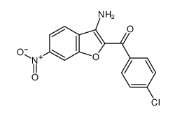 3-氨基-2-(4-氯苯甲酰基)-6-硝基苯并呋喃结构式