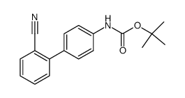 2-(4-t-butoxycarbonylaminophenyl)-benzonitrile Structure