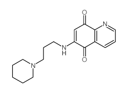 5,8-Quinolinequinone, 6-(3-piperidinopropyl)amino- Structure