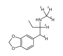 (+/-)-1,2-DIDEUTERO-N-TRIDEUTEROMETHYL-1-(3,4-METHYLENE-DIOXYPHENYL)-2-BUTANAMINE结构式