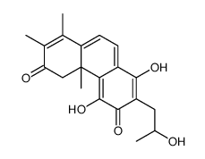 3,4,4a,6-Tetrahydro-5,8-dihydroxy-7-(2-hydroxypropyl)-1,2,4a-trimethyl-3,6-phenanthrenedione结构式