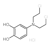 1,2-Benzenediol,4-[bis(2-chloroethyl)amino]-, hydrochloride (1:1) Structure