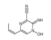 4-hydroxy-3-imino-6-prop-1-enylpyrazine-2-carbonitrile Structure