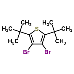 3,4-Dibromo-2,5-di-tert-butylthiophene Structure
