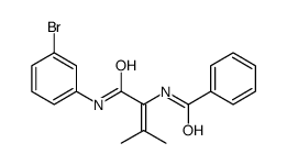 N-[1-(3-bromoanilino)-3-methyl-1-oxobut-2-en-2-yl]benzamide结构式