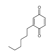 2-hexylcyclohexa-2,5-diene-1,4-dione结构式