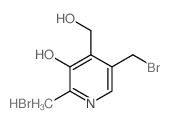 4-Pyridinemethanol,5-(bromomethyl)-3-hydroxy-2-methyl-, hydrobromide (1:1) structure