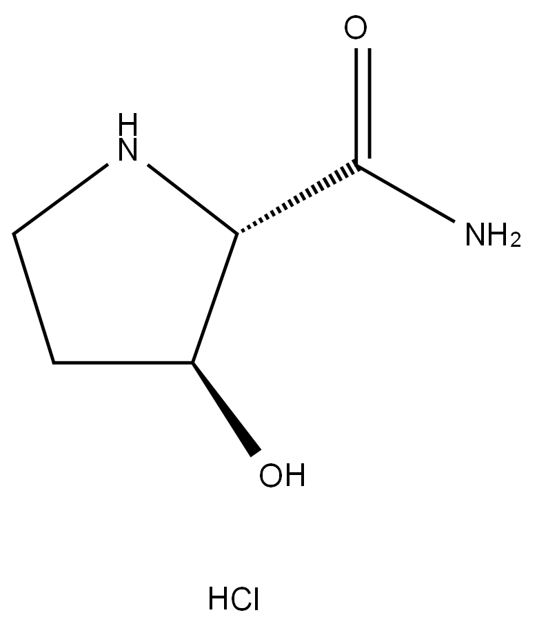 (2S,3S)-3-Hydroxypyrrolidine-2-carboxamide hydrochloride structure