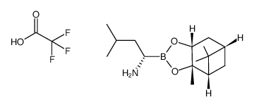 (S)-1-氨基-3-甲基丁基硼酸蒎烷二醇酯三氟醋酸盐结构式